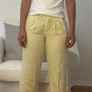 Cotton On Light Yellow Wide Leg Pants